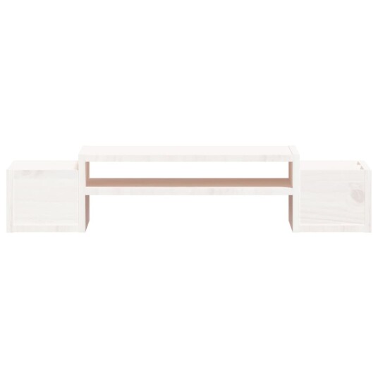 vidaXL Monitorstativ hvit 70x27,5x15 cm heltre furu vidaXL Monitorstativ hvit 70x27,5x15 cm heltre furu