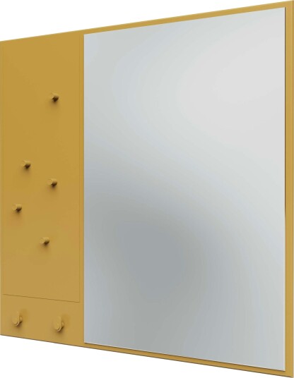 Memo Wall Mirror With Notice Board Cumin Memo Wall Mirror With Notice Board Cumin