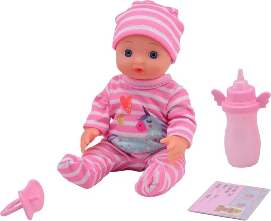 Baby Rose 27709 Babydukke Med DrikkeOg Tissefunksjon 17 cm Fra 3 År Baby Rose 27709 Babydukke Med DrikkeOg Tissefunksjon 17 cm Fra 3 År