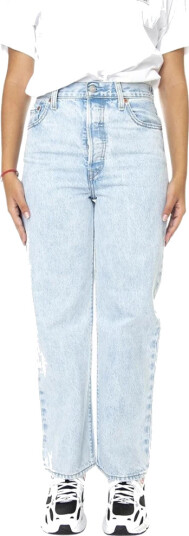 Levis Jeans Ribcage Straight Ankle Blå Female W29-L27