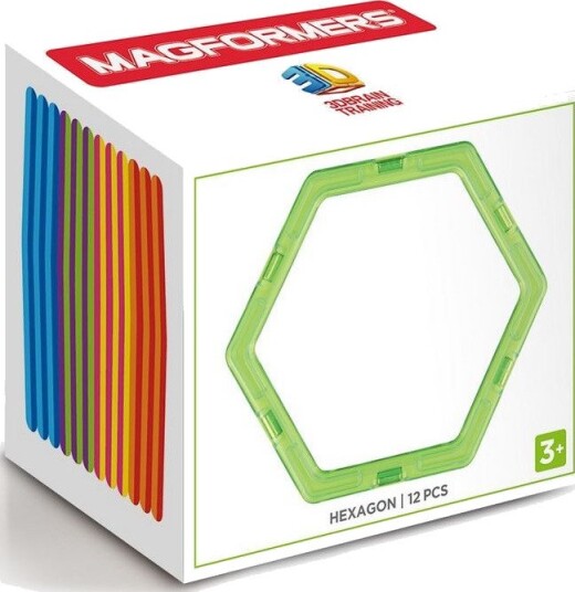 Magformers 005-53214 Magnetiske Sekskanter 12 Deler Fra 3 År