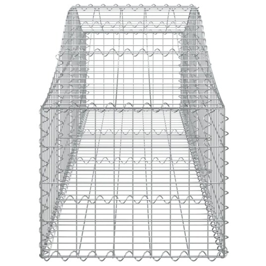 vidaXL Gabionkurver buede 13 stk 200x50x40/60 cm galvanisert jern