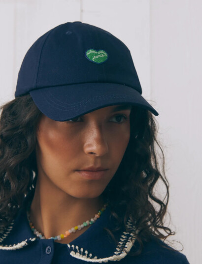 Maison Labiche Beaumont Mini Patch Coeur Navy ONE SIZE