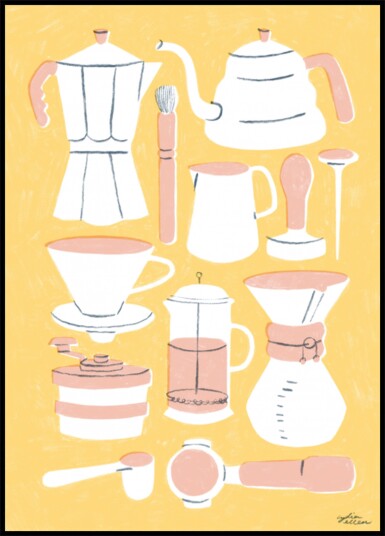 Coffee Brewing Essentials Plakat / 70x100 Coffee Brewing Essentials Plakat / 70x100