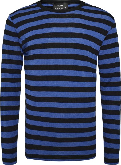 Mads Nørgaard Fine Wool Tobias Knit ASPHALT/LAPIS BLUE XXL Mads Nørgaard Fine Wool Tobias Knit ASPHALT/LAPIS BLUE XXL