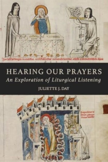 Hearing Our Prayers  An Exploration of Liturgical Listening