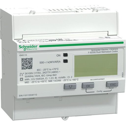 Schneider Electric Triphase kwh meter 63a pulse mid (3606480481499)