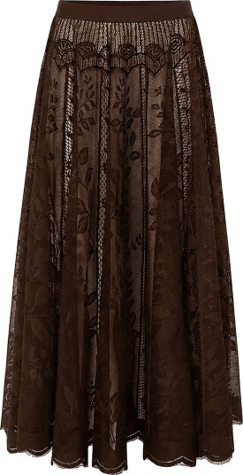 Lollys Laundry Collinsll Midi Skirt Brown XXL
