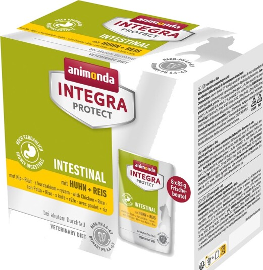 Animonda Integra Våtfôr Adult Protect Intestinal & Ris Kylling 8 X 85 G
