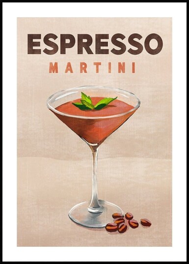 Espresso Martini Cocktail Bar Decor Plakat Plakat / 21x30cm