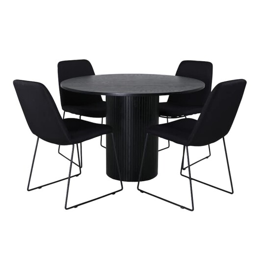 Venture Home Spisegruppe Venture Home Bianca Rund med 4 Muscot Stoler GR22230