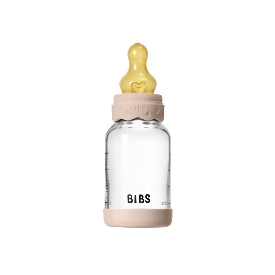 BIBS Boheme Glassflaske 120 ml Rund Lateks Blush BIBS Boheme Glassflaske 120 ml Rund Lateks Blush
