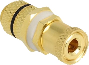 Delock - Audioadapter - Binding Post Til Binding Post - Black Ring, Gull
