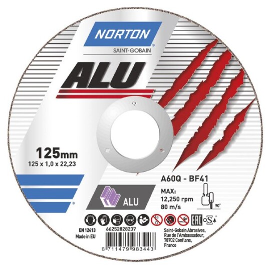 Norton Kappeskive 125 MM ALU 125 x 1,6