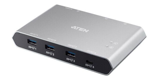ATEN 2x4 USB-C Gen2 Peripheral Sharing Switch USB-hub - 4 porter - Grå