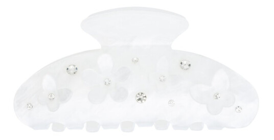 DARK Flower & Butterfly Hair Claw White DARK Flower & Butterfly Hair Claw White
