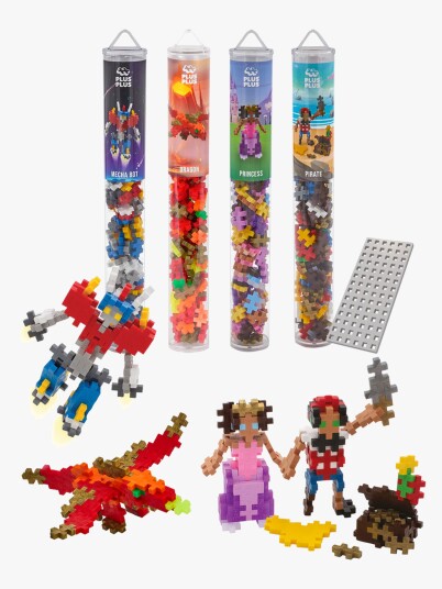 Plus Plus Byggesett Med Bunnplate & Tube Kule Figurer 4x100 Deler Plus Plus Byggesett Med Bunnplate & Tube Kule Figurer 4x100 Deler