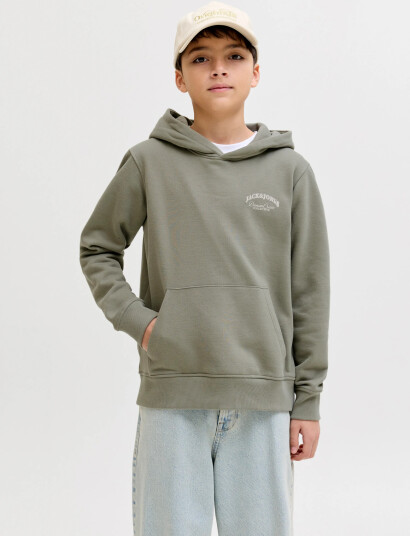 Jack & Jones Jjebrandes Backp Relaxed Sweat H Sn Jnr Khaki green 128 Jack & Jones Jjebrandes Backp Relaxed Sweat H Sn Jnr Khaki green 128