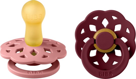 BIBS Boheme Smokk 2-Pack Lateks Str 2 Rund Dusty Pink/Elderberry
