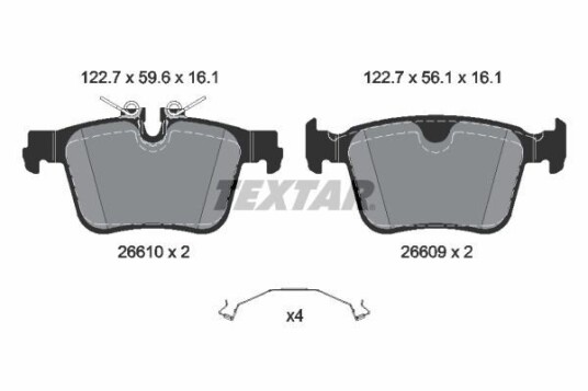 Bremseklosser TEXTAR 2661001 Bremseklosser TEXTAR 2661001