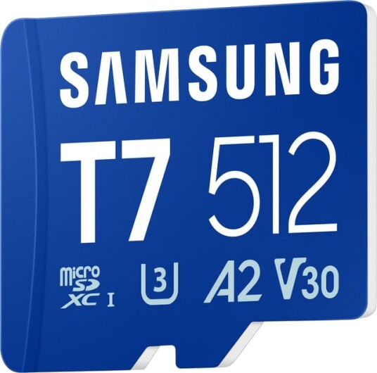 Samsung T7 micro SDXC minnekort 512GB Samsung T7 micro SDXC minnekort 512GB