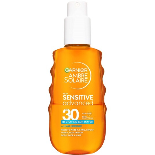 Garnier Ambre Solaire Sensitive Advanced Solkrem Vann SPF30 150 ml Garnier Ambre Solaire Sensitive Advanced Solkrem Vann SPF30 150 ml