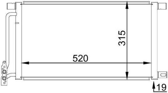 Kondensator klimaanlegg MAHLE AC 235 001S
