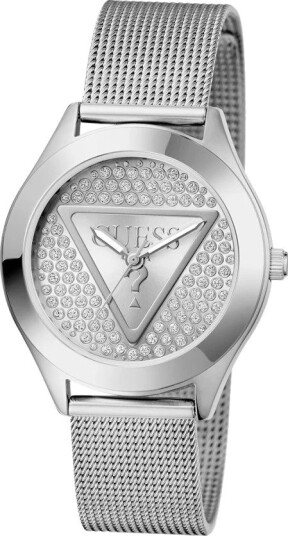 Guess Dameklokke GW0835L1 Plaque Sølvfarget/Stål Ø34 mm Guess Dameklokke GW0835L1 Plaque Sølvfarget/Stål Ø34 mm