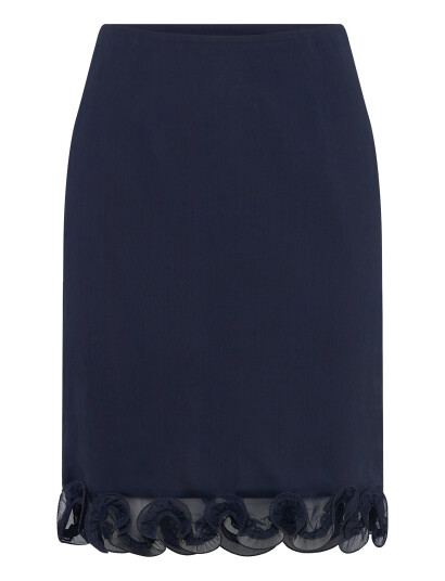 ROTATE Birger Christensen Chiffon Ruffle Skirt   Blue   38