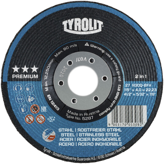 Skrubbskive Premium 27E ø115Ã4 A30Q-BFX