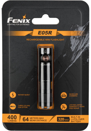 Fenix E05R Lykt (64m)