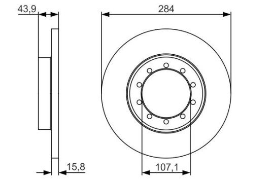 Bremseskive BOSCH 0 986 479 A34 Bremseskive BOSCH 0 986 479 A34