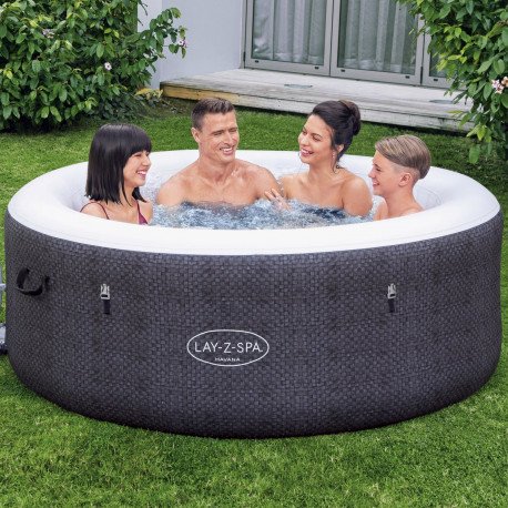 Lay-Z-Spa Havana Black 180x66cm Oppblåsbart Bestway Lay Z Spa Boblebad
