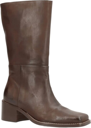 phenumb copenhagen Martina Square Mid High Leather Boots Brown 40 phenumb copenhagen Martina Square Mid High Leather Boots Brown 40