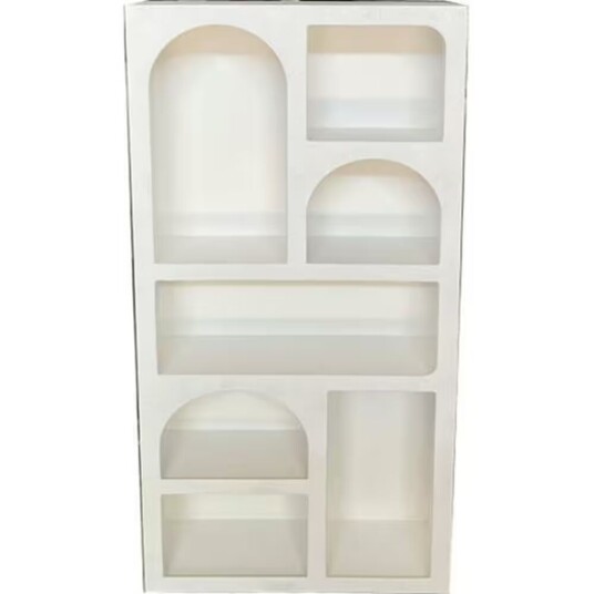 Hyller Home ESPRIT Hvit Tre MDF 80 x 26 x 180 cm