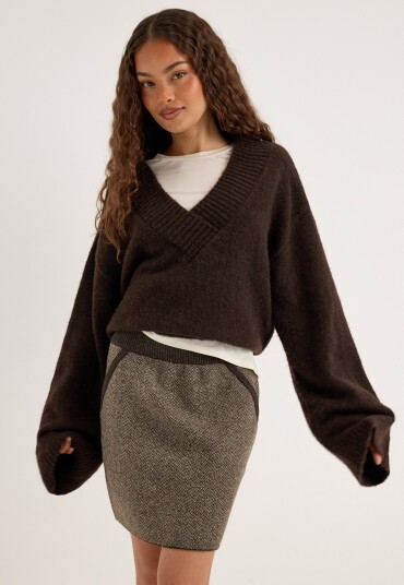 Pcanglica Hw Mini Knit Skirt