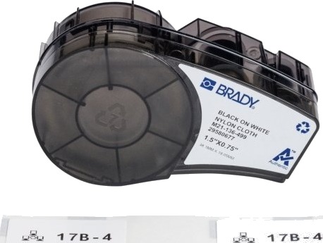 Brady M21 136 499 Hvit Selvklebende Skriveretikett Utstanset Etikett Nylon Trermisk Overføring Akryl