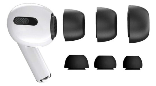 3  pakk airpods pro øreputer   silikon øre topper svart