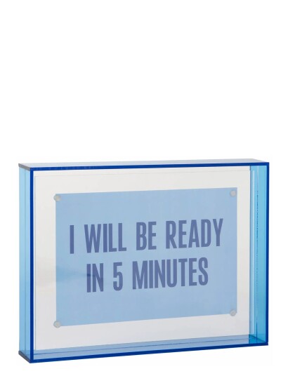 Present Time Photo Frame Gayo Medium Acrylic Blue H19cm Present Time Photo Frame Gayo Medium Acrylic Blue H19cm
