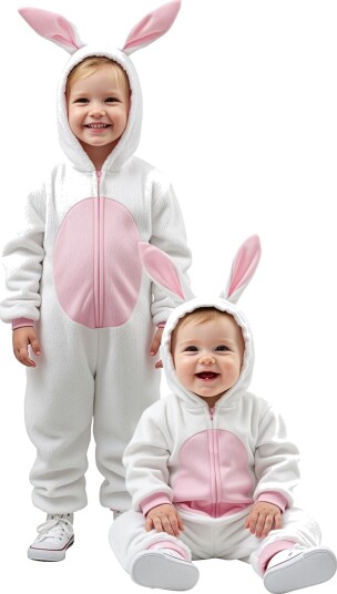 Kanin Jumpsuit Barn Kostyme - X-Large