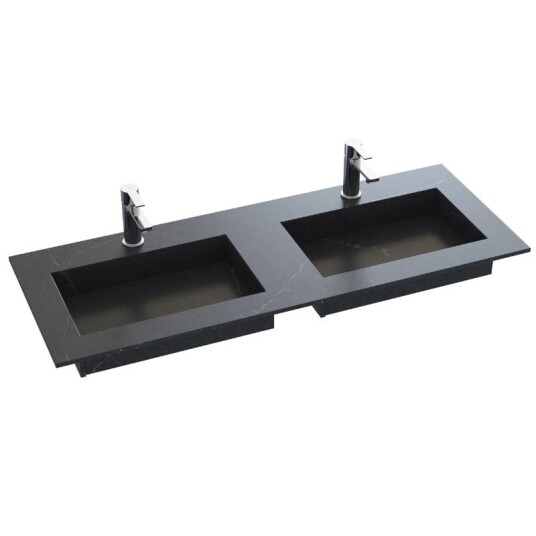 Dansani Inzo Angular Silestone B60-165xh1,20xd45,50cm Charcoal Soapstone 160cm Dobbel