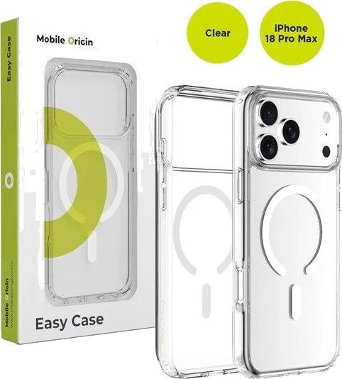 Mobile Origin Easy Case Compatible with MagSafe Clear iPhone 18 Pro Max