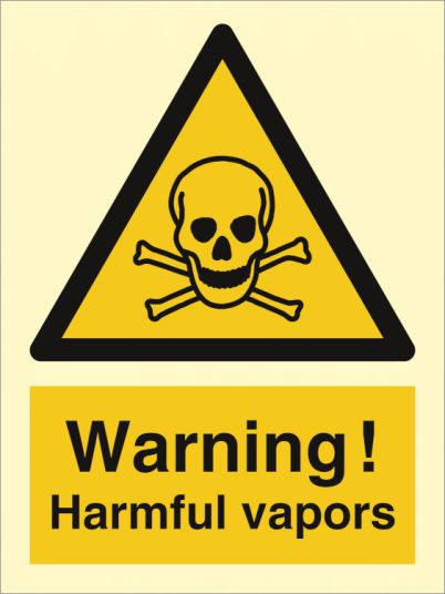 Jo Safety Warning Harmful vapors Etterlysende plast HI150 200 x 150 mm