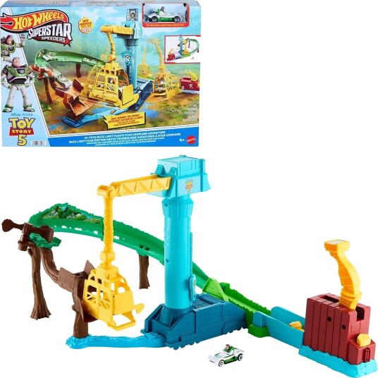 Hot Wheels Superstar Speeders Hi Tech Buzz Lightyear’s Star Command Adventure Track Set Multi/Patterned One Size