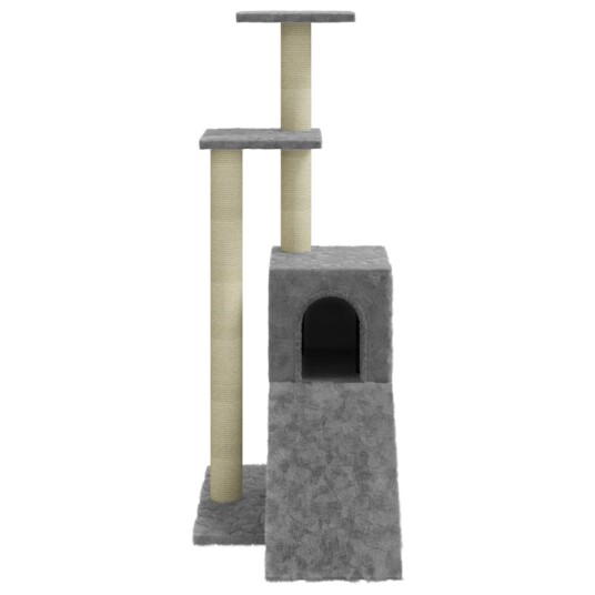 Vidaxl Kattetre Med Klorestolper I Sisal Lysegrå 92 cm