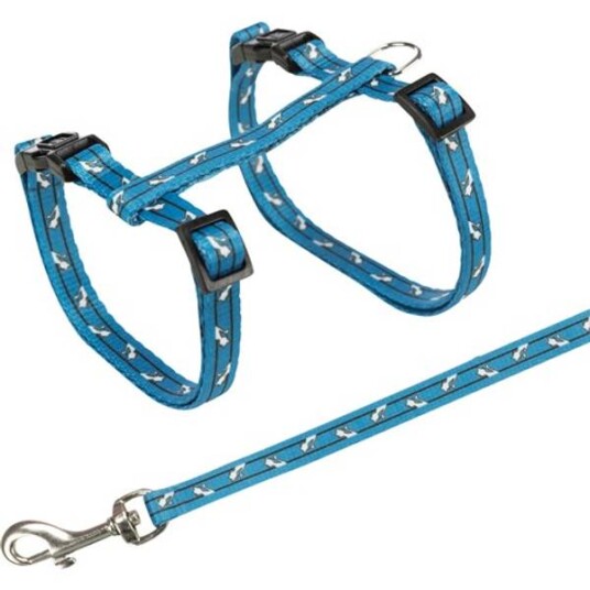 Trixie Kattesele med Line - 1.20 m, Katt Motiv, Assorterte Farger