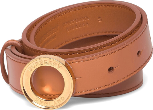 Burberry Lb Circ Icon 25Mm Belt Brown S Burberry Lb Circ Icon 25Mm Belt Brown S