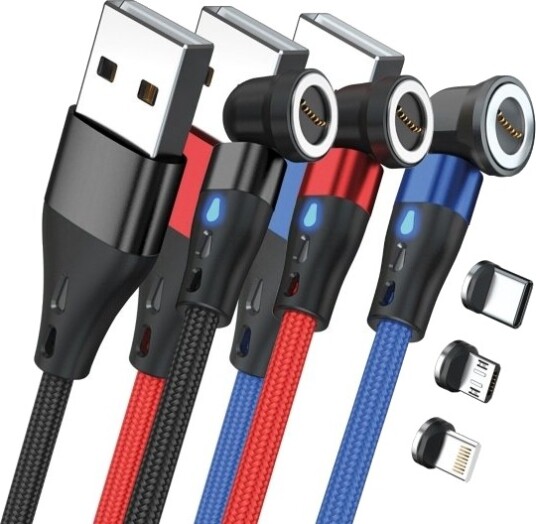 Realpower Magneticcharge3 1 M Usb A Sort Blå Rød