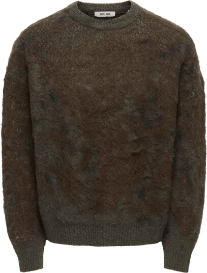 ONLY & SONS Onswillis Ls Jaquard Crew Ds Ww   BELUGA   M