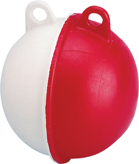 Garnblåse kule Ø130mm m/2 øyer hvit/rød Garnblåse kule Ø130mm m/2 øyer hvit/rød